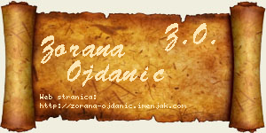 Zorana Ojdanić vizit kartica